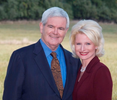 Newt Gingrich se třetí manželkou (foto Newt.org)